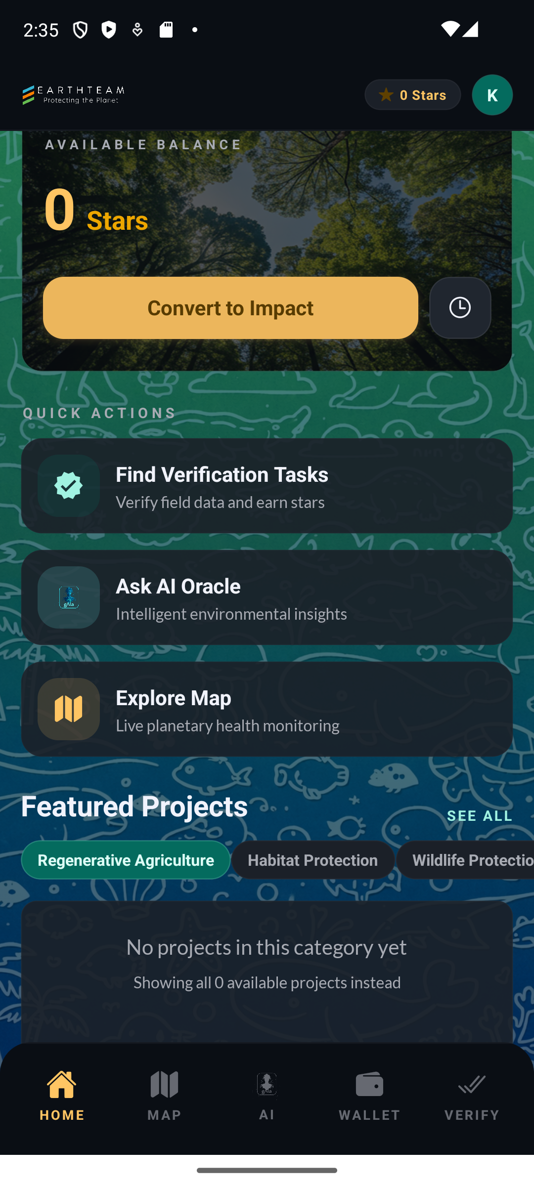 Map with bottom bar